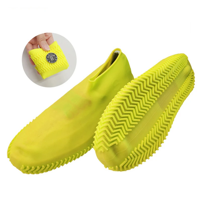 Многоразовые резиновые чехлы для обуви непромокаемый нескользящий дождевик
