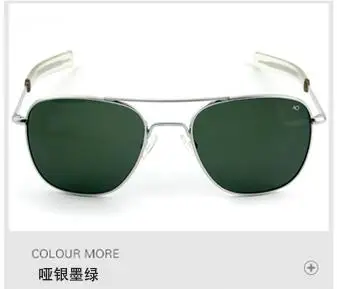 c1-sliver green Авиационные солнцезащитные очки, мужские, wo, оттенков, пилот, американская армия, военные, оптические, AO, солнцезащитные очки, мужские, Oculos de sol - Цвет линз: c1-sliver green
