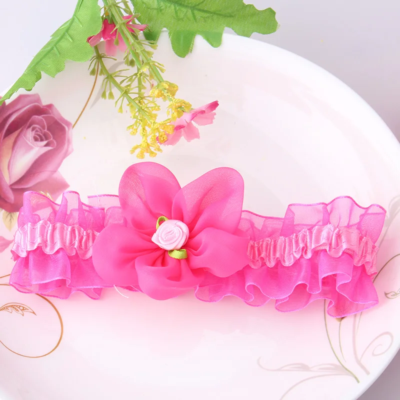 M MISM новинка 2020 кружевная шифоновая Цветочная повязка на голову для девочек