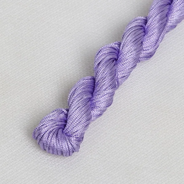 Light Purple 24 метра 1 мм Разноцветные нейлоновые черные атласные китайские узлы шелковистый шнур макраме плетёная нить Шамбала - Цвет: Light Purple