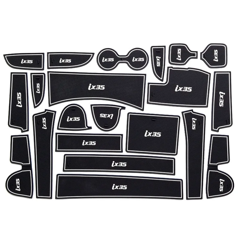 21Pcs Lot Car Interior Upholstery For Hyundai 18 IX35 Rubber Mat Accessories Non-Slip Auto |