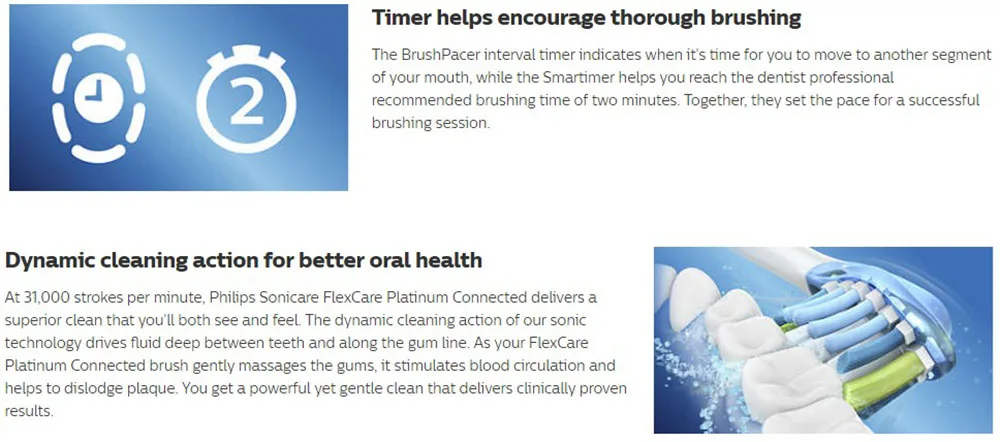 Электрическая зубная щетка Philips Sonicare FlexCare Platinum с подключением по Bluetooth, с приложением, умные датчики чистки HX9192/01