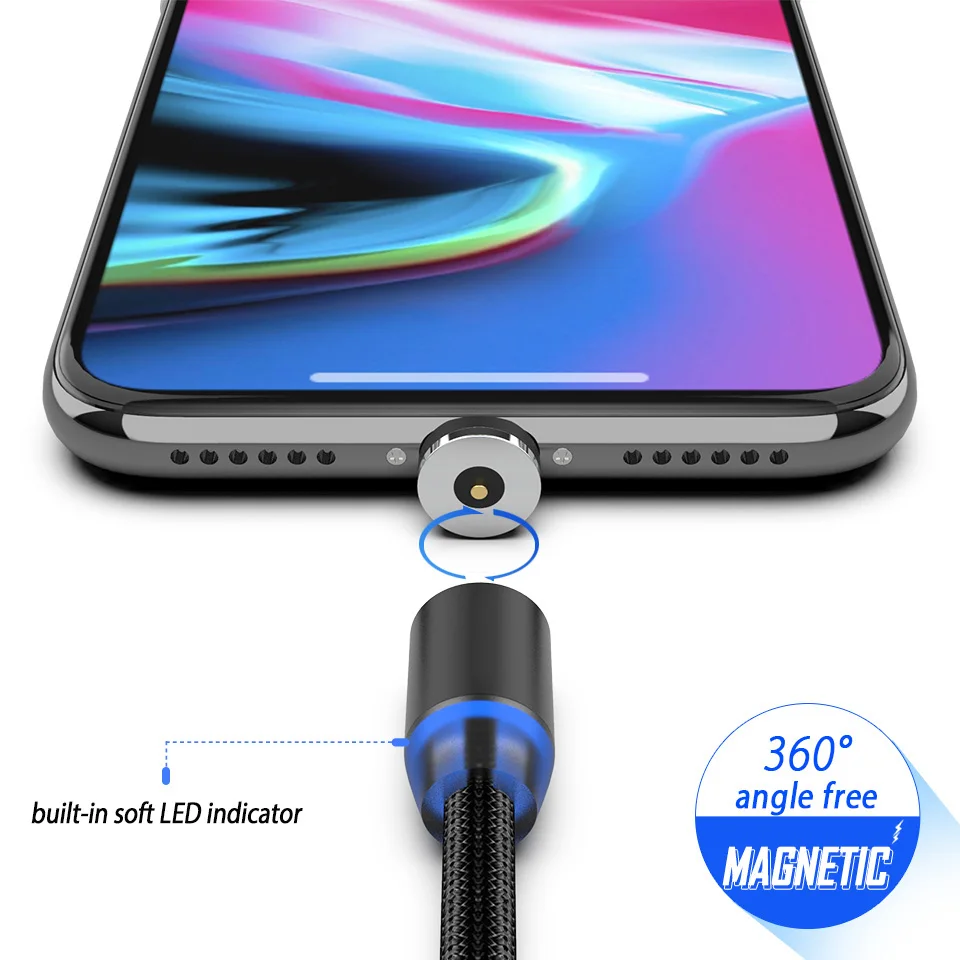 Магнитный usb кабель с быстрой зарядкой 18 Вт 3 0 быстрое зарядное устройство для