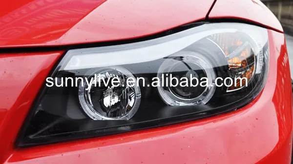 Для BMW E90 318i 320i светодиодный Ангельские глазки налобный фонарь 2005 по 2008 год с линзы