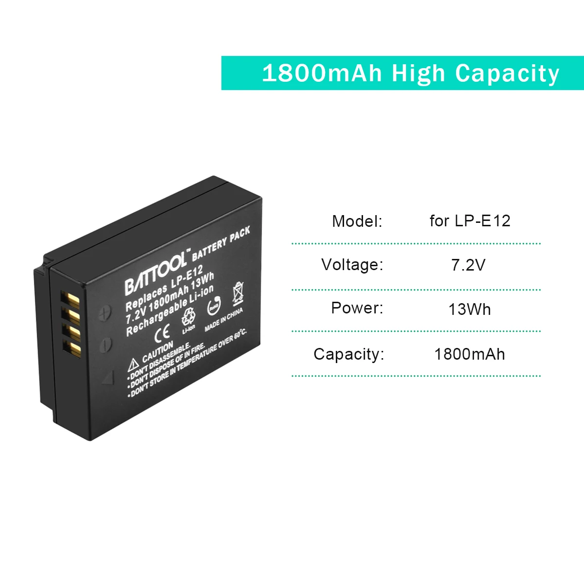 Bonacell 1800 мАч LP-E12 LPE12 LP E12 Аккумулятор для камеры+ ЖК-зарядное устройство для Canon EOS M10 Kiss X7 Rebel SL1 EOS 100D аккумулятор DSLR L50