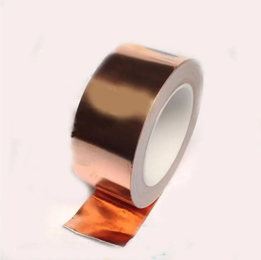 

25m Single lead copper foil conductive shielding tape paper single-sided conductive copper foil adhesive tape width 5cm Physics