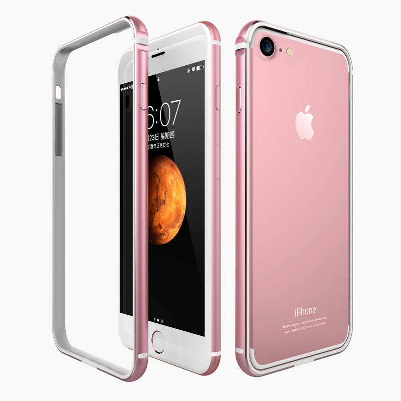 Для iPhone 7 8 Plus чехол модный роскошный гибридный алюминиевый TPU силиконовая рамка