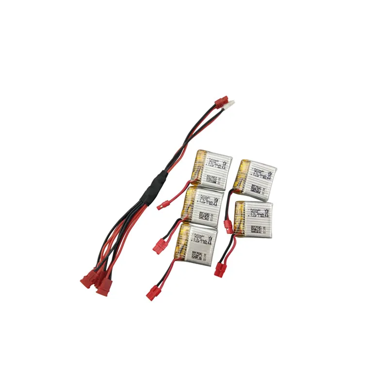 SYMA X21 X21W quadcopter spare parts drone battery with 5PCS 3.7V 380mah lithium 1 support 5 charging cable | Игрушки и хобби