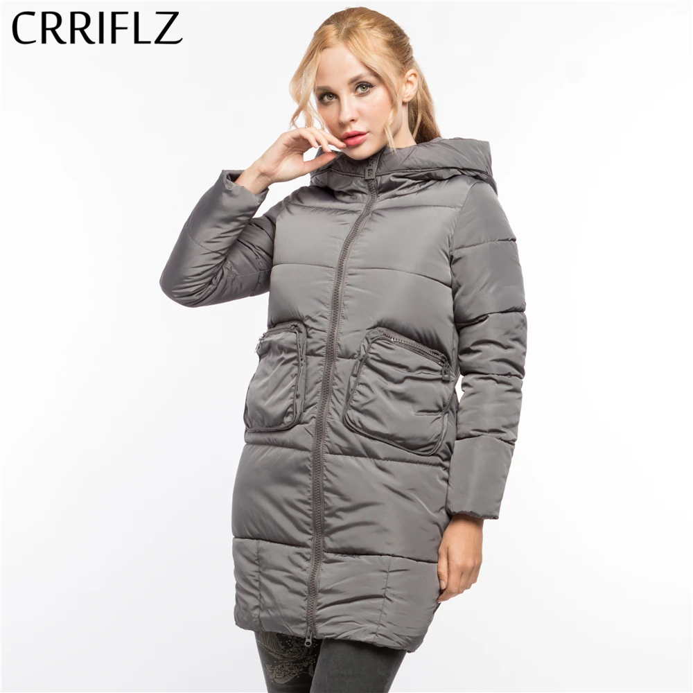 CRRIFLZ Зимняя распродажа высокого качества модная зимняя куртка для женщин пальто