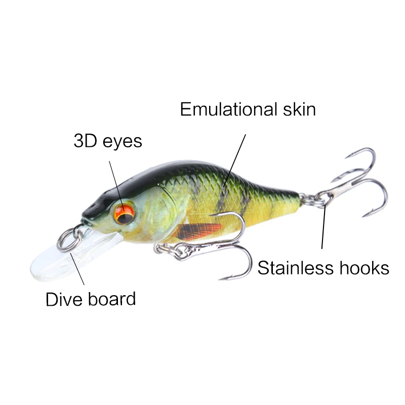 Рыболовная приманка 6 3 см VIB Crankbait 8 5 г Реалистичная Высококачественная Приманка