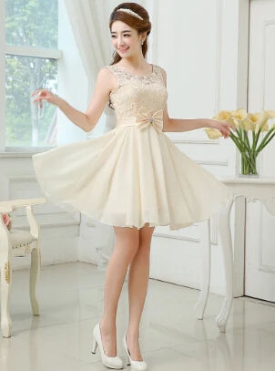 Женский летний светильник Vestido короткое шифоновое платье для невесты цвета