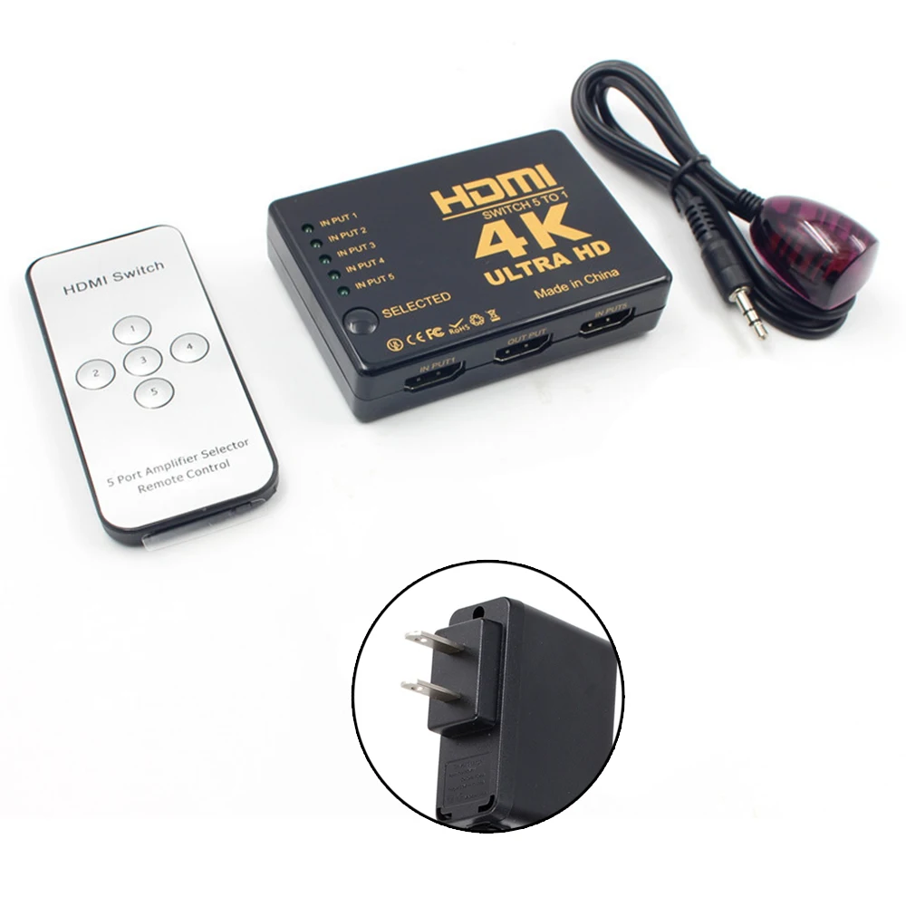 4K HDMI сплиттер Full HD 1080p видео HDMI коммутатор 1X2 1X3 двойной дисплей для HDTV DVD PS3 Xbox