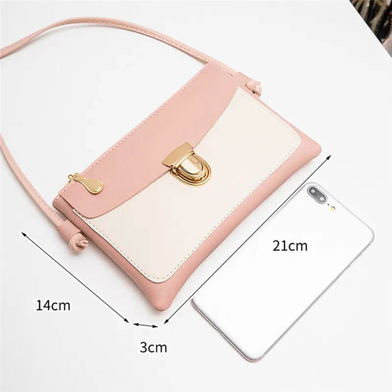 Модная однотонная сумка на молнии через плечо для телефона монет роскошные сумки