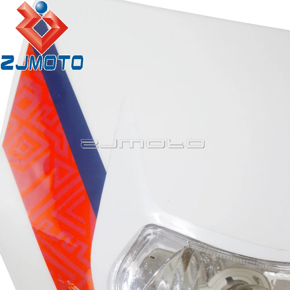 Белый Мотоцикл Dirt Pit Bike фара для KTM MX SXF SX XCW XC EXC XCF шесть дней 350 450 500 E8 Emark налобный