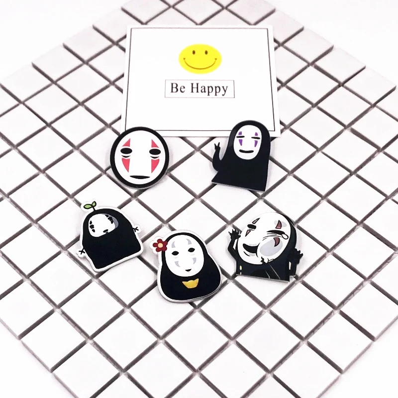 Милый мультфильм без лица мужские иконы на булавке Kawaii брошь с иконкой Bacges