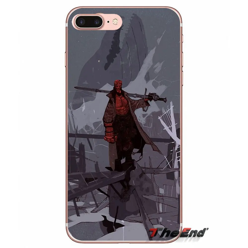 Мягкий чехол для iPhone X 4 4S 5 5S 5C SE 6 6S 7 8 Plus Samsung Galaxy J1 J3 J5 J7 A3 A5 2016 2017 Hellboy Hell Boy Comic