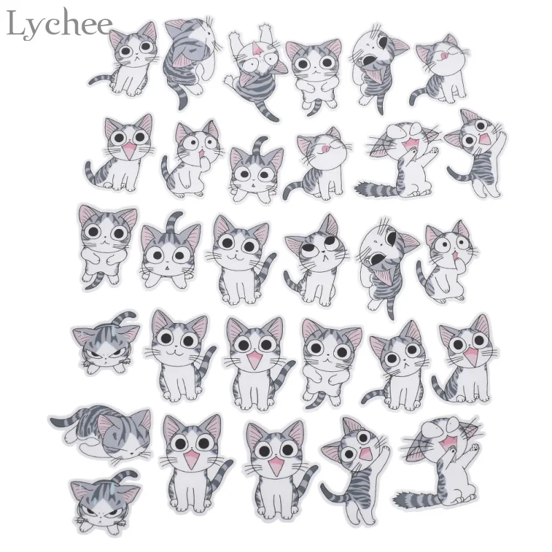 Наклейка для скрапбукинга Lychee Life Sweet Cat мультяшное фото украшение альбомов DIY
