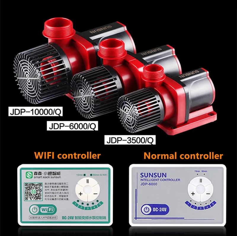 110 V-240 V SUNSUN переменный поток постоянного тока аквариумный погружной насос WIFi контроллер аквариум амфибия пруд водяной фонтан DC насос