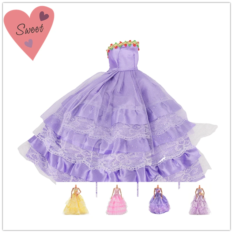 Элегантное свадебное платье принцессы ручной работы роскошное с цветочным