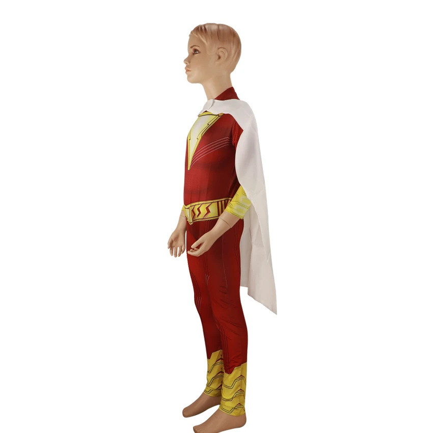 Новые костюмы Shazam, детский плащ супергероя, детское праздничное карнавальное платье, костюмы на Хэллоуин для детей, костюм бэтсона для мальчиков