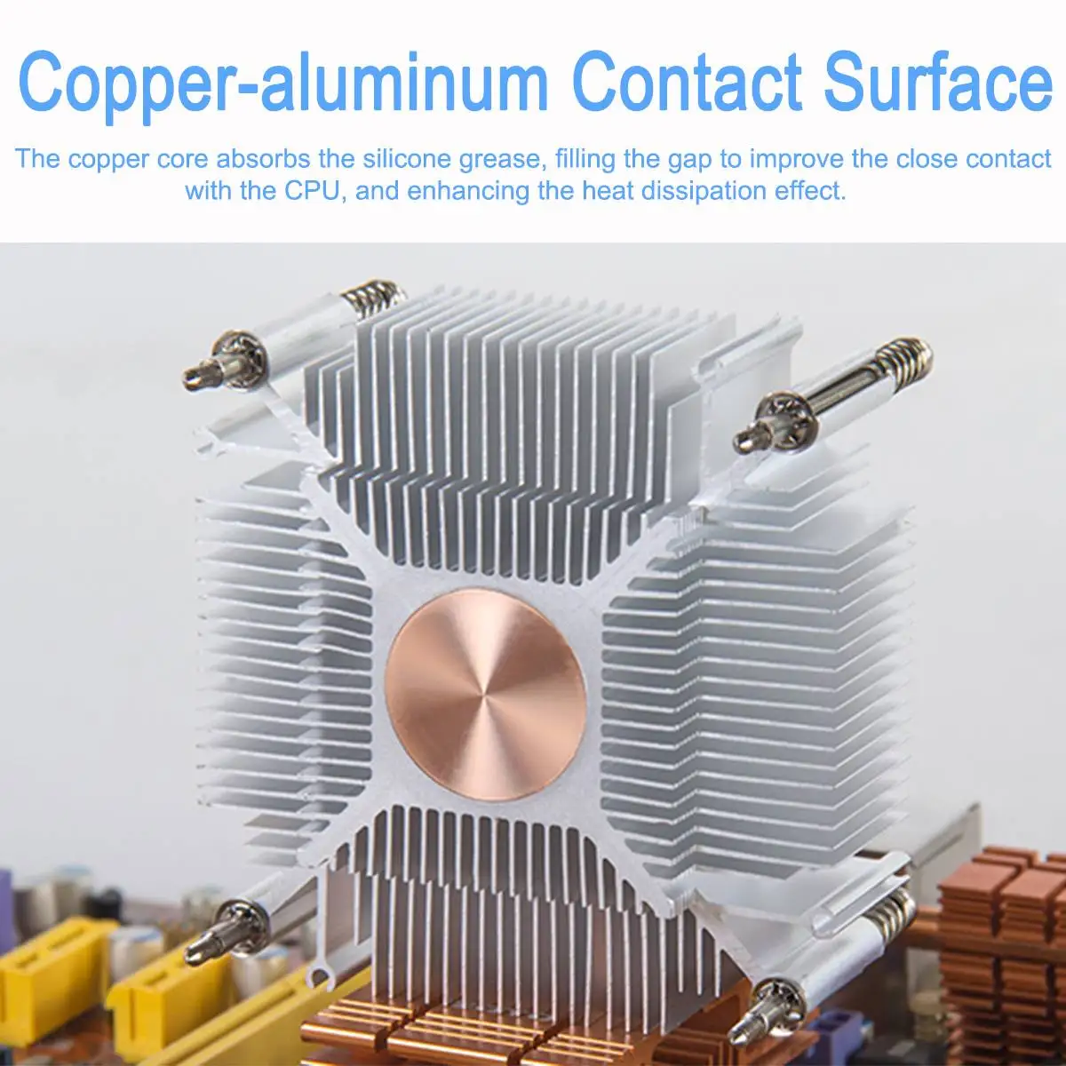 Кулер для процессора вентилятор охлаждения Intel LED тихий радиатор кулер с