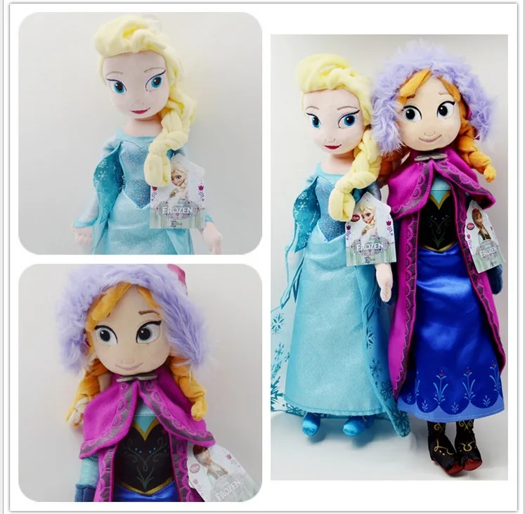 Кукла детская плюшевая 40 см эльза и анна|doll toys|toys frozenplush doll toys |