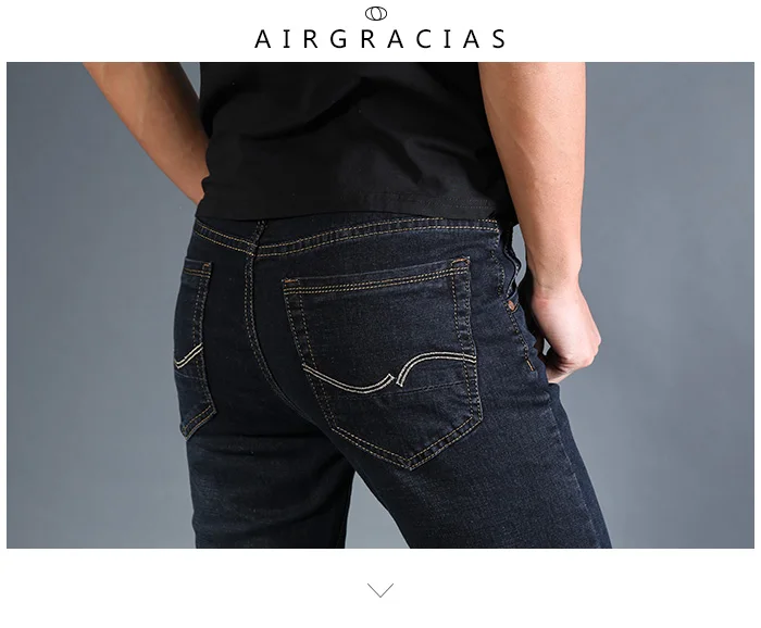 AIRGRACIAS, мужские джинсы, эластичные, горячая Распродажа, прямые, длинные брюки, брюки, хлопок, джинсы, мужские,, весна, новая мода, мужские джинсы