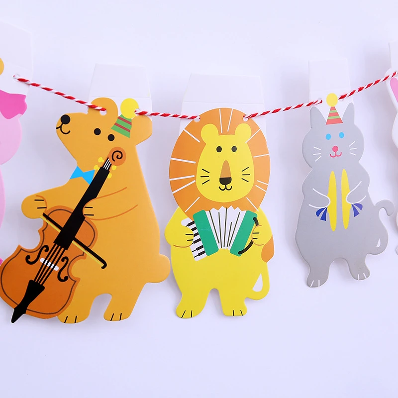 1 комплект флагов в виде свиньи Пеппы из джунглей Детские вечерние украшения на