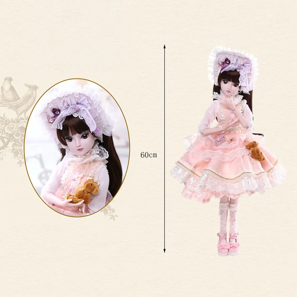 1/3 BJD кукла 60 см/23 6 дюйма Высота 19 шариковых шарнирных кукол (парик + обувь одежда