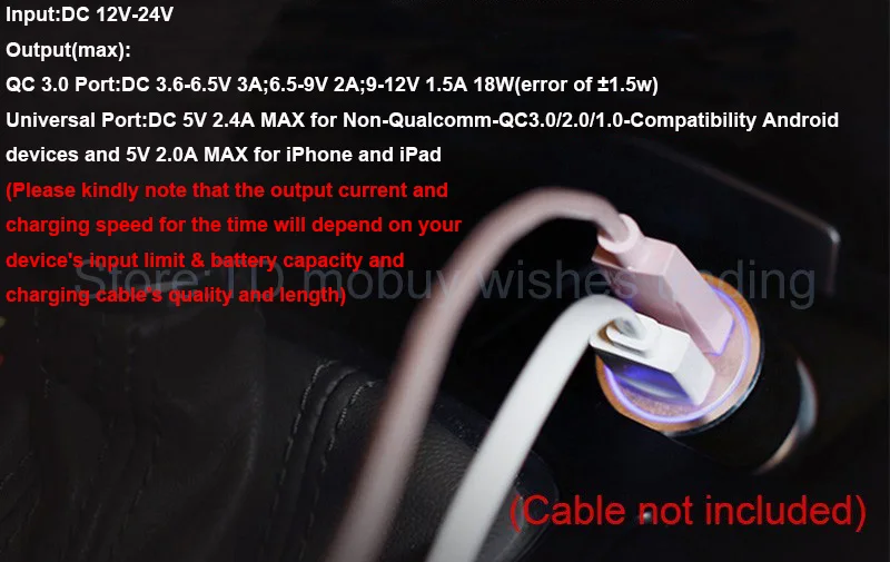 18 Вт Быстрая зарядка QC 3 0 Dual 2 USB алюминиевый сплав автомобильное зарядное