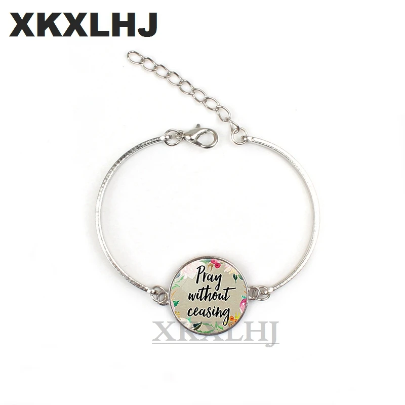 XKXLHJ модный Psalm браслет Художественный принт стеклянный купол Амулеты Браслет