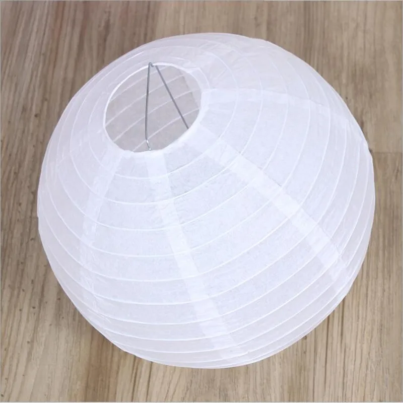 

10pcs/lot 16 inch(40cm) Chinese Round White Paper Lanterns lamps for Wedding Party Home Decoration holiday party supplies