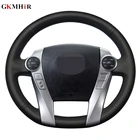 Handsewing черная искусственная кожа Чехлы рулевого колеса автомобиля Обёрточная бумага для Toyota Prius C (по ТИХООКЕАНСКОМУ летнему времени США) 2012-2017 Prius 30(XW30) 2009-2015