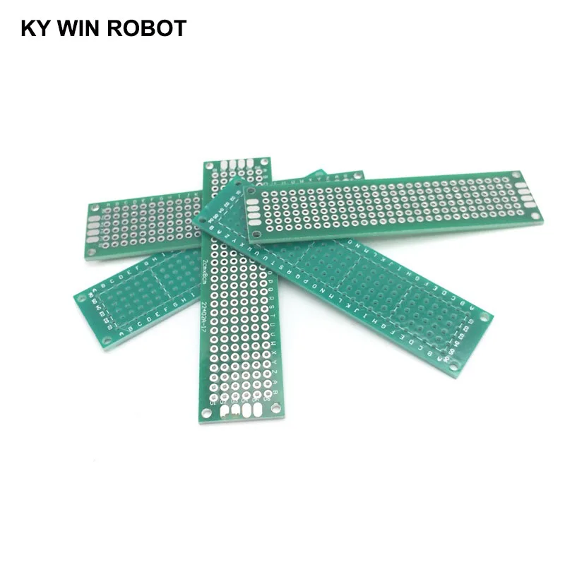 5pcs 2x8cm 20x80 mm Single Side Prototype PCB Universal Printed Circuit Board Protoboard For Arduino | Электронные компоненты и