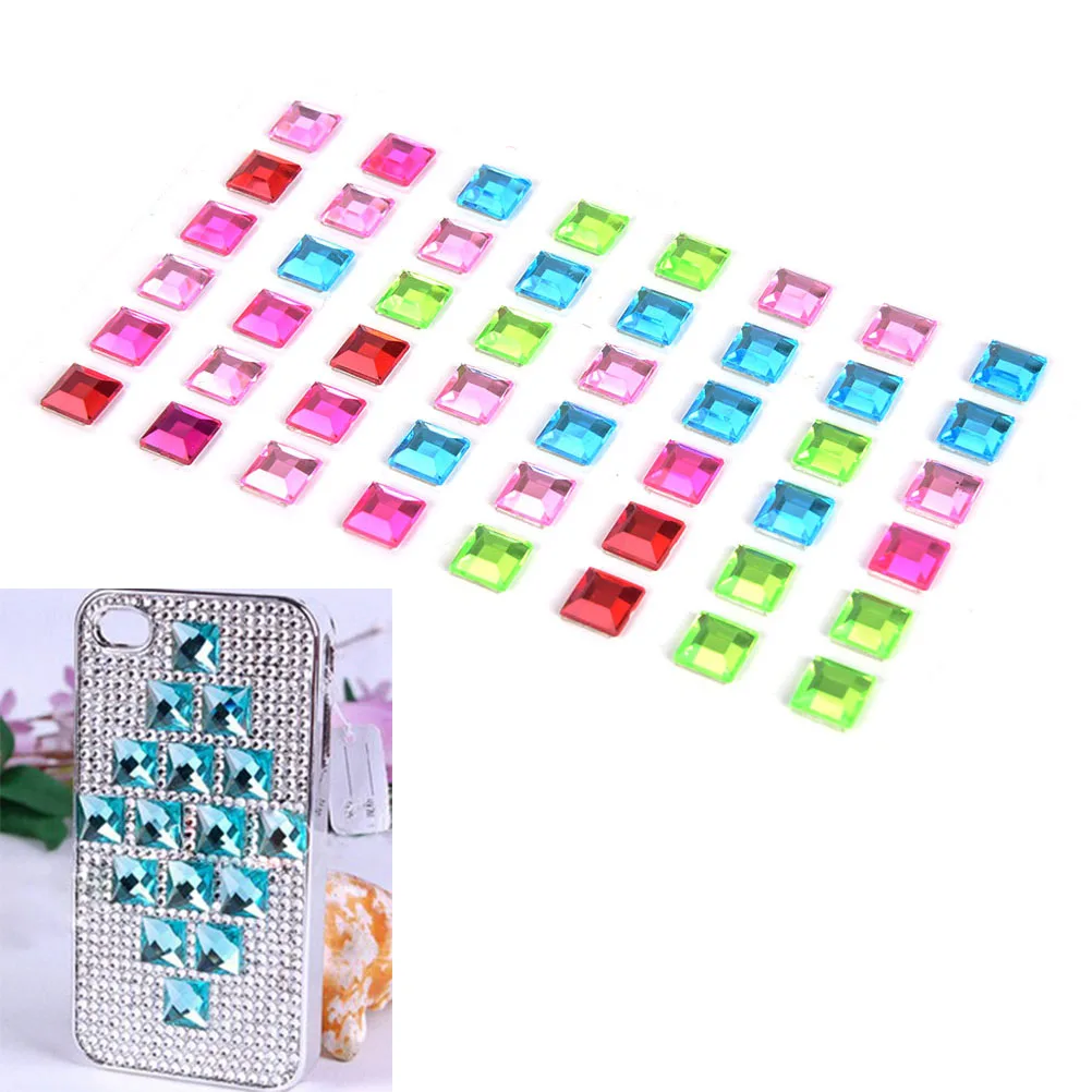 48 шт. самоклеящиеся 3D Наклейки для компьютера 9 мм|rhinestones diy|diy rhinestonerhinestone sticks |