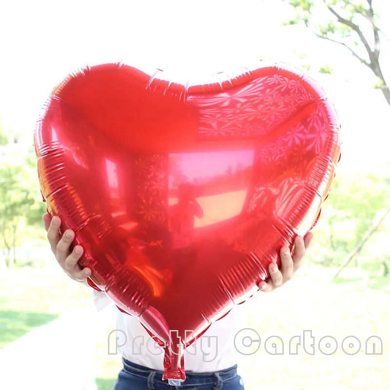 В форме сердца фольгированные шары большегрузных 24 ''дюйма Красное Сердце
