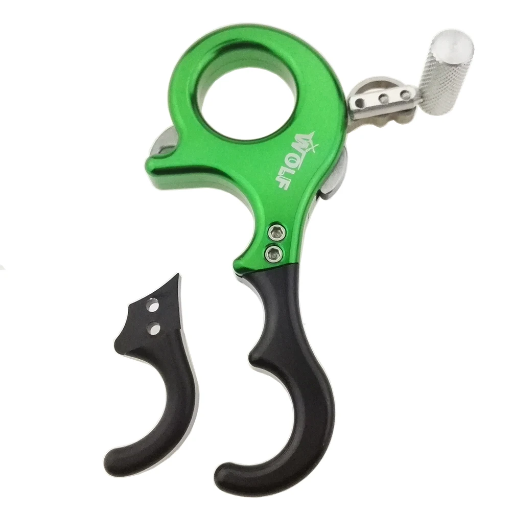 

3 Finger / 4 Finger Free Exchange Archery Compound Bow Release Brass Alloy Thumb Grip Caliper Release Aids Fit Left Right Hand