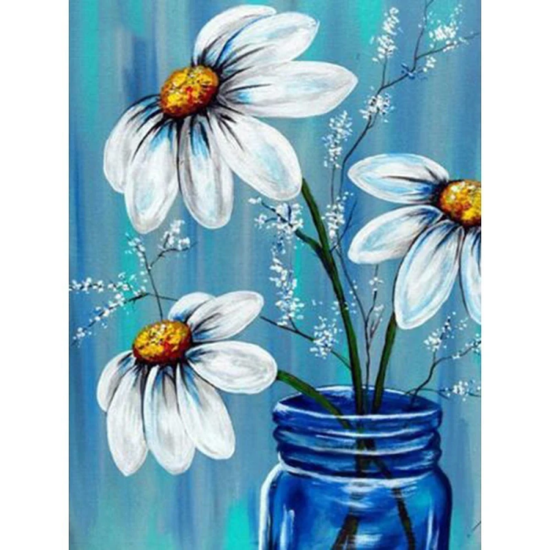 

5D DIY Diamond Painting Flowers Full Drill Home Decor Picture Of Rhinestone Mosaic Diamond Embroidery