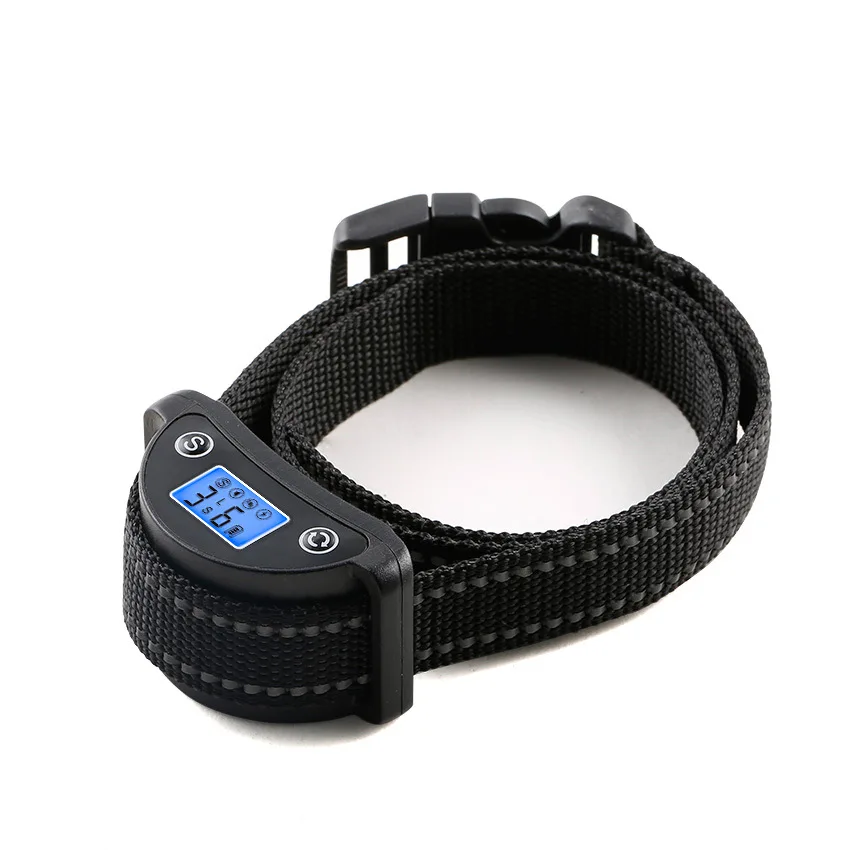 

Black Electric Dog Training Collar Rechargeable Vibration Electric Shock Dog Anti Bark Collar Anti Barking Collars For Dogs