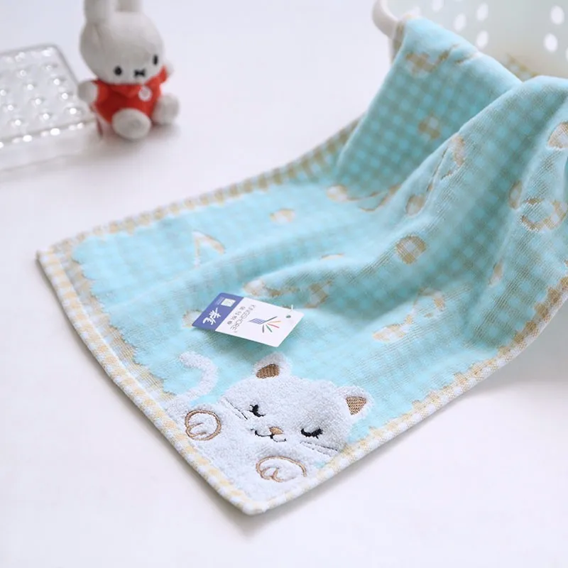 LDAJMW hot sale high quality and comfortable 100% cotton children's towel super soft children cute kitten high-end 48X25cm | Дом и сад
