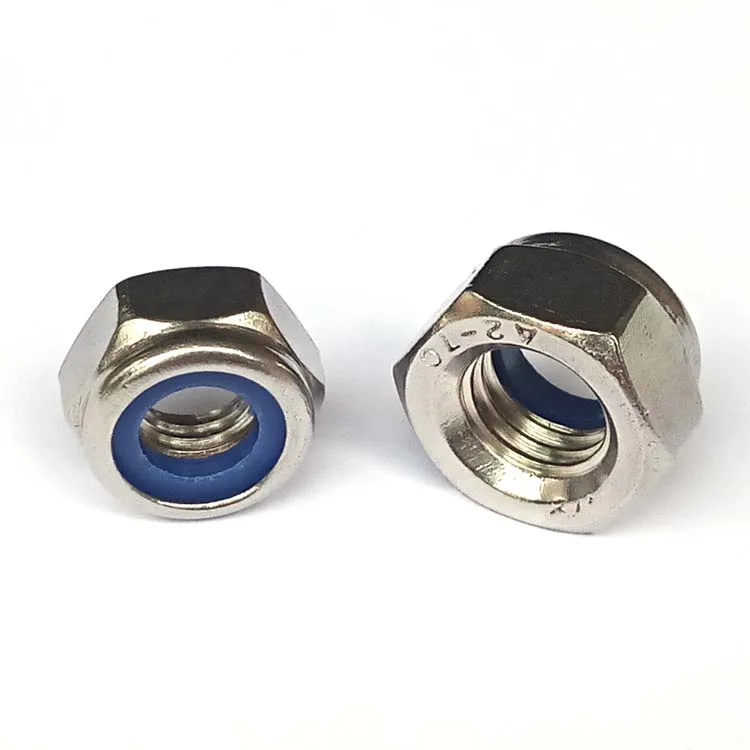

DIN985 M2 M2.5 M3 M4 M5 M6 M8 M10 M12 304 Stainless Steel Nylon Self-locking Hex Nuts Locknut Slip Lock Nut