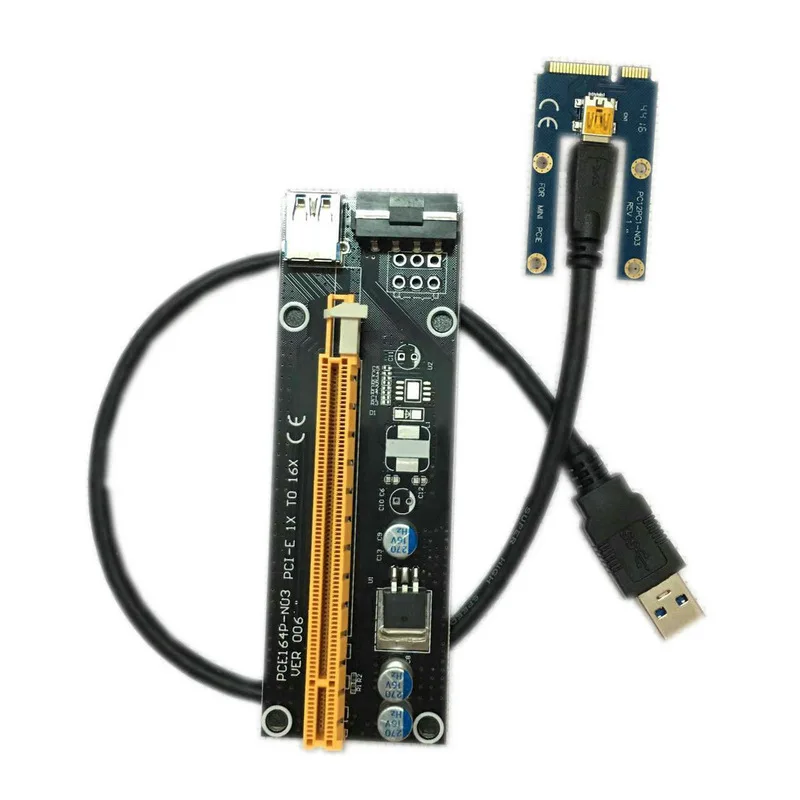 Mini PCIe 1x PCI Express x16 Riser Card для ноутбука внешняя графическая карта GDC Miner mini к e слот BTC