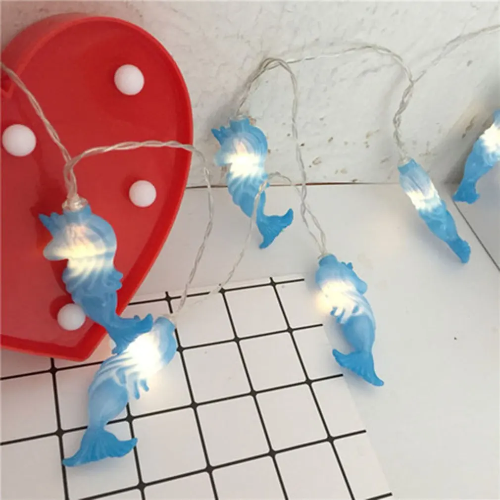 Русалка светодиодная медная проволока звезда занавеска гирлянда лампа