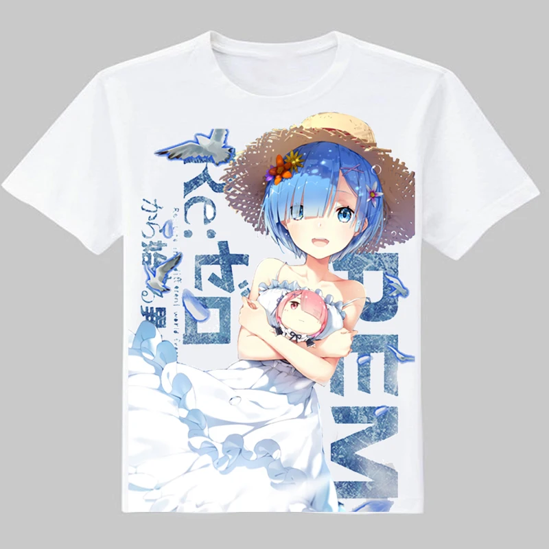 Футболка для косплея Coshome Re: Zero Kara Hajimeru Isekai Seikatsu Ram Rem мужские и женские футболки с
