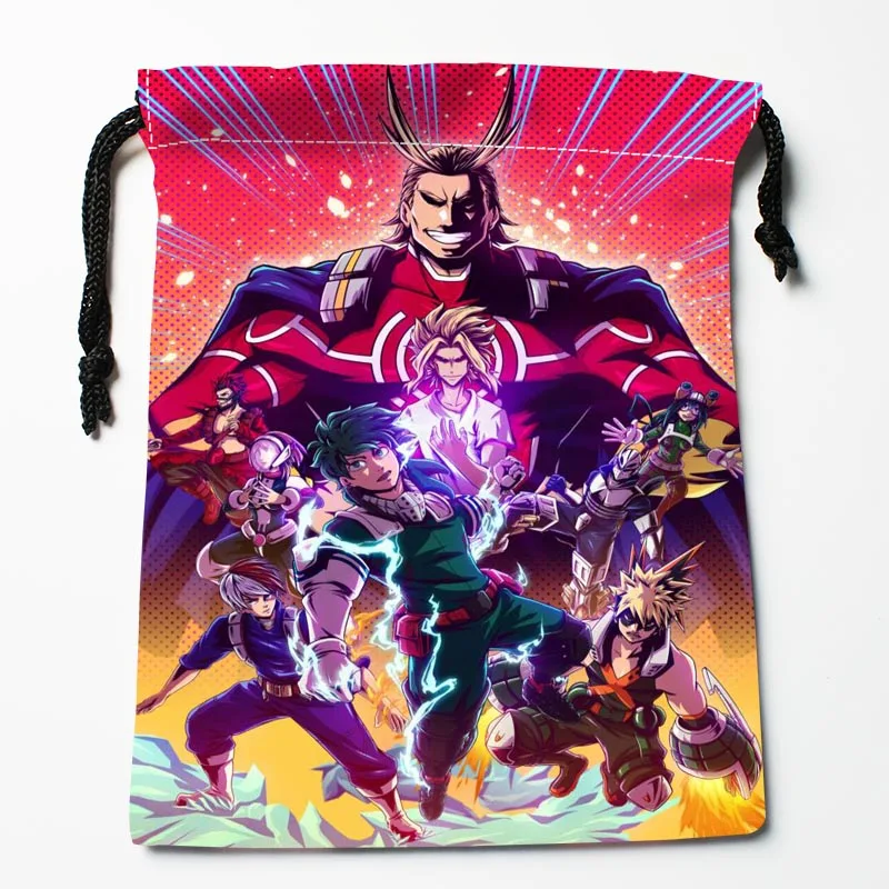 Custom Hero Academia Drawstring Bags Printed gift bags More Size 18*22cm Compression Type |
