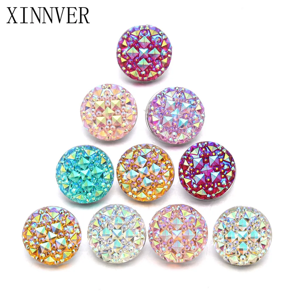 10 шт./лот разноцветные стильные защелки 18 мм из полимера модные защелкивающиеся