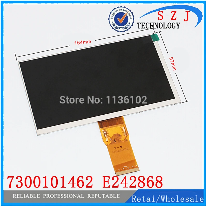 Новый 7 дюймовый дисплей 164*97 мм 1024*600 7300101462 E242868 KR070PK1T для Teclast P76A CUBE U25GT Voyo x6