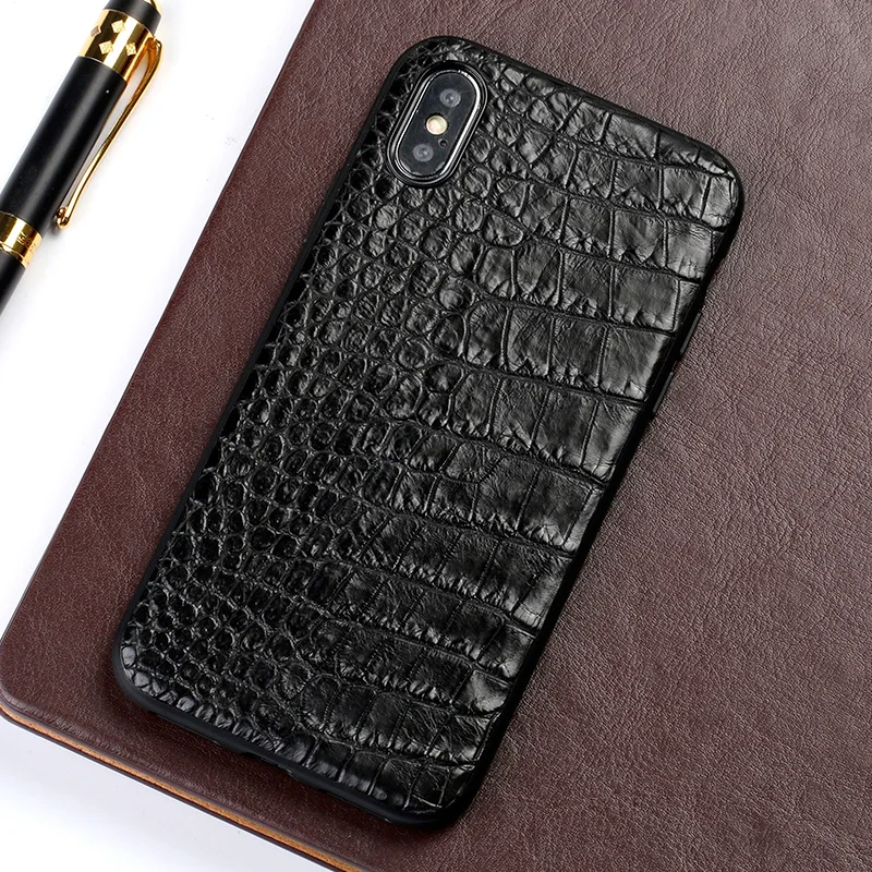 Wangcangli для iPhone x чехол мобильного телефона из натуральной крокодиловой кожи с