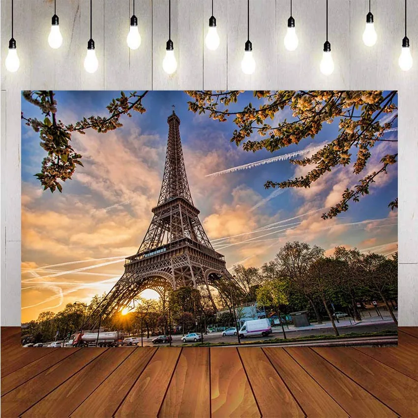 

Фон для фотосъемки с изображением Парижа Эйфелевой башни