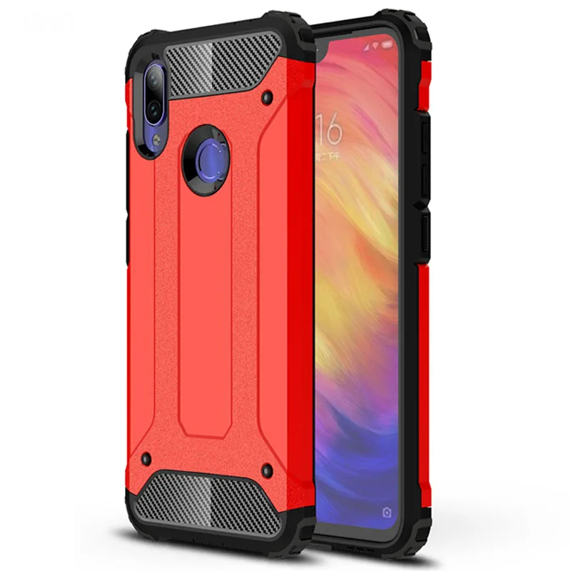 Жесткий силиконовый чехол для Xiaomi Redmi 7 защитный Прочный противоударный бампер